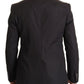 Elegant Taormina Black Cotton Blazer