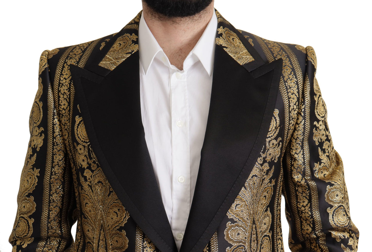 Elegant Single Breasted Jacquard Blazer