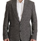 Exquisite Gray Herringbone Blazer Jacket