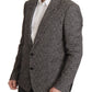 Exquisite Gray Herringbone Blazer Jacket