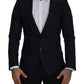 Elegant Single Breasted Wool Silk Blazer