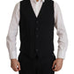 Elegant Black Martini Blazer and Vest Ensemble