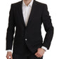 Elegant Slim Fit Black Blazer Jacket