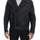 Elegant Black Leather Biker Jacket