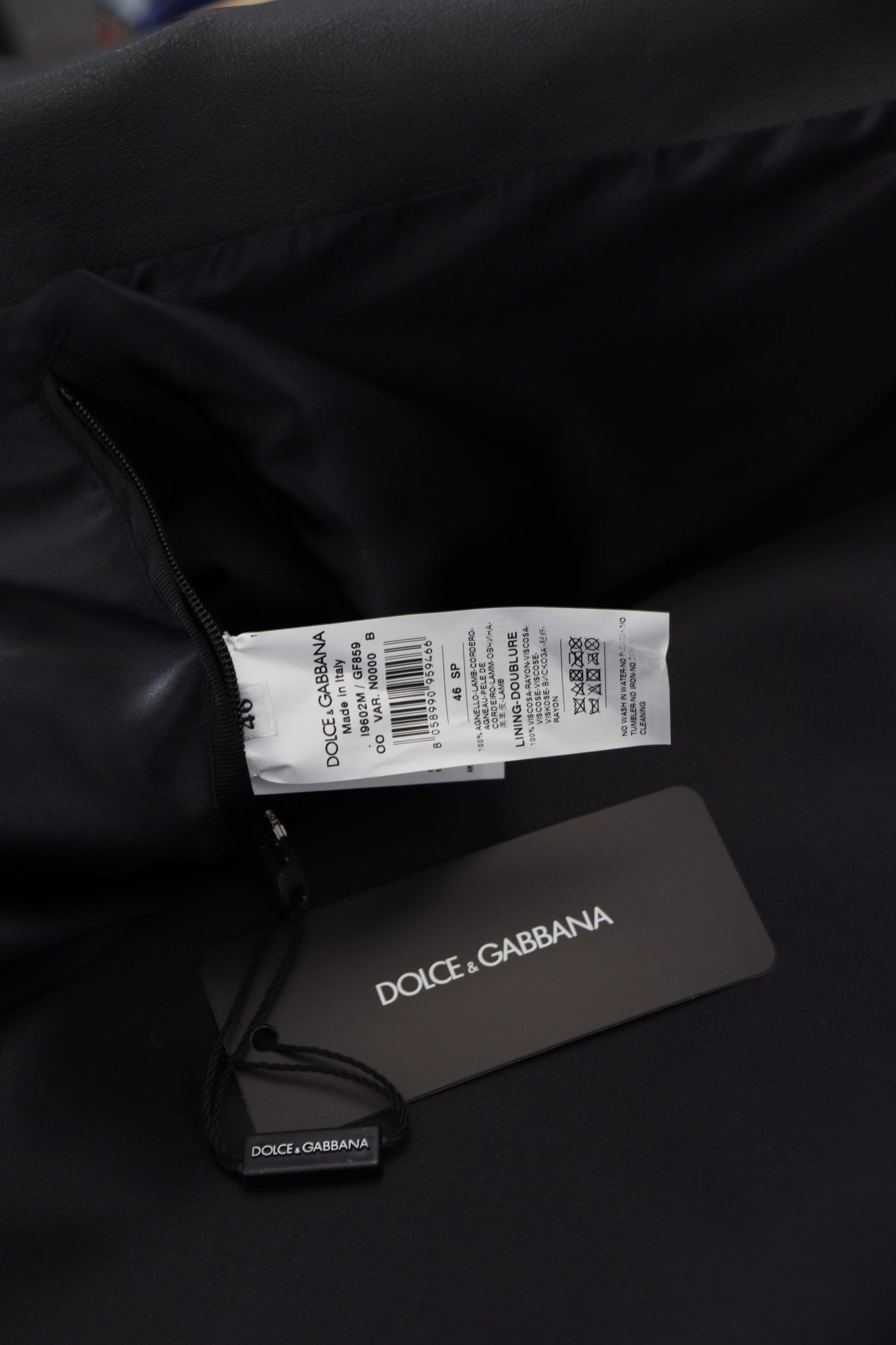 Elegante schwarze Bikerjacke aus Leder