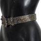 Embellished Sequined Wide Waist Belt