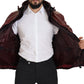 Elegant Bordeaux Full Zip Hooded Jacket