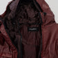 Elegant Bordeaux Full Zip Hooded Jacket