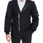 Elegant Black Virgin Wool Jacket