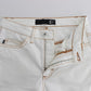 Chic White Slim Fit Denim