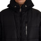 Elegant Black Hooded Parka Winter Jacket