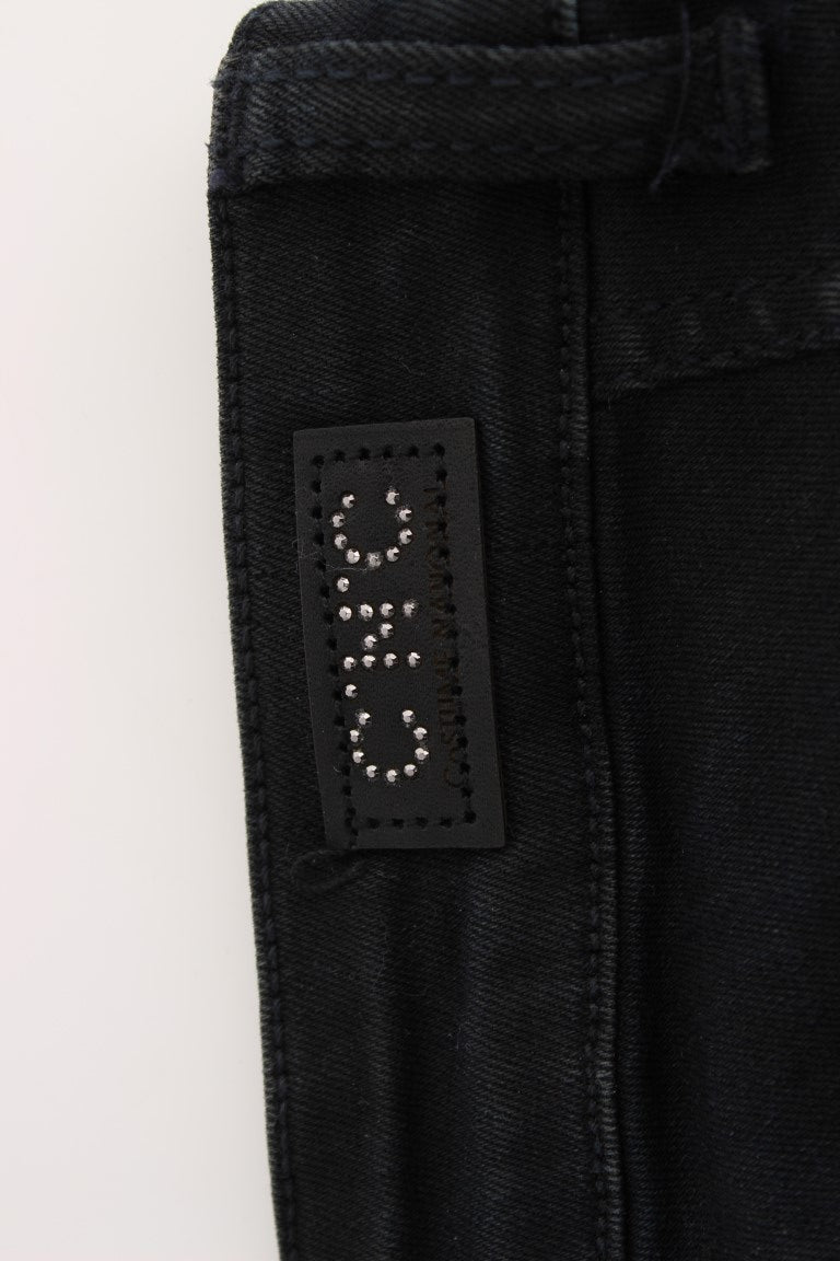Elegante Slim Fit Designer-Jeans in klassischem Schwarz