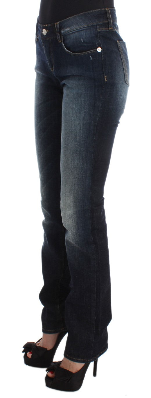Elegante Slim Fit-Designerjeans in Blau