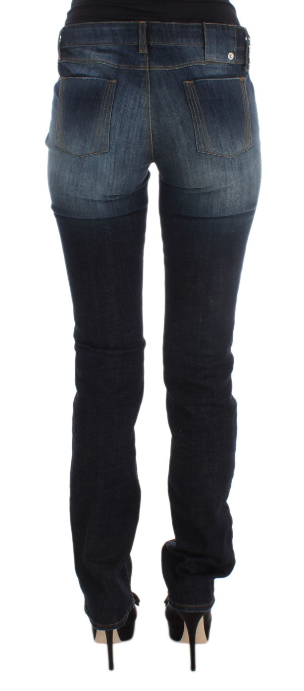 Elegante Slim Fit-Designerjeans in Blau