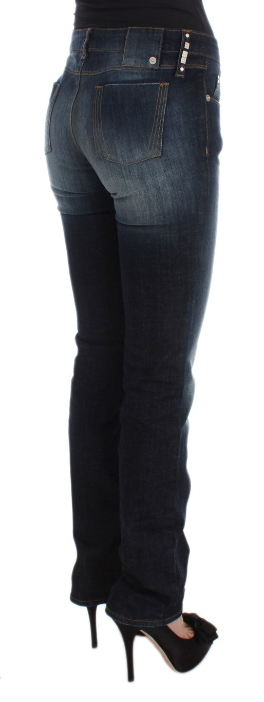 Elegante Slim Fit-Designerjeans in Blau