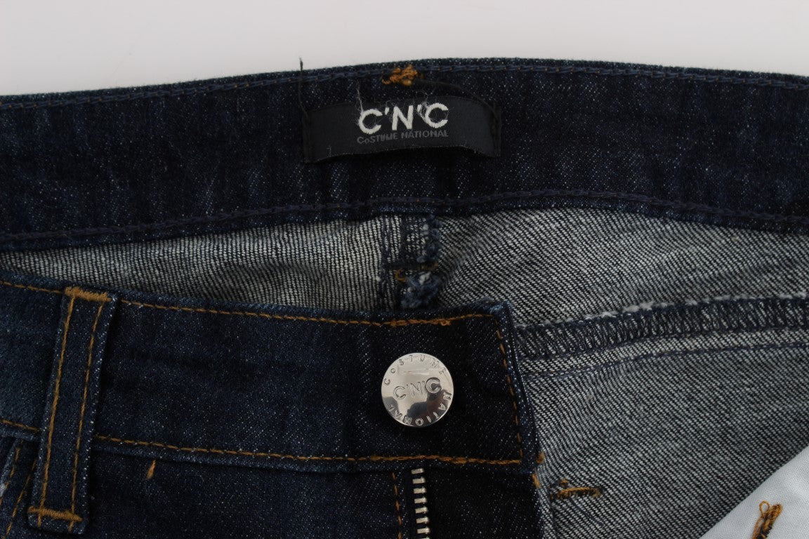 Elegante Slim Fit-Designerjeans in Blau