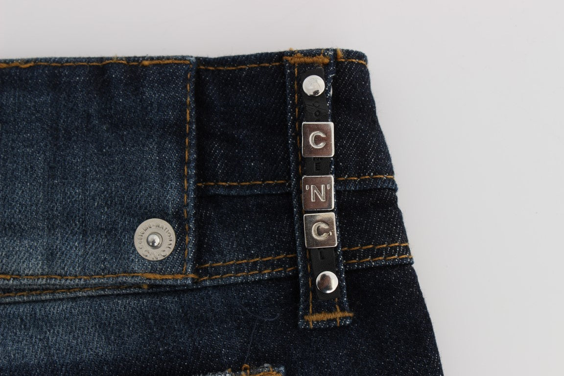 Elegante Slim Fit-Designerjeans in Blau