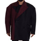 Elegant Bordeaux Double-Breasted Jacket