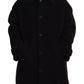 Elegant Black Alpaca Wool Blend Jacket