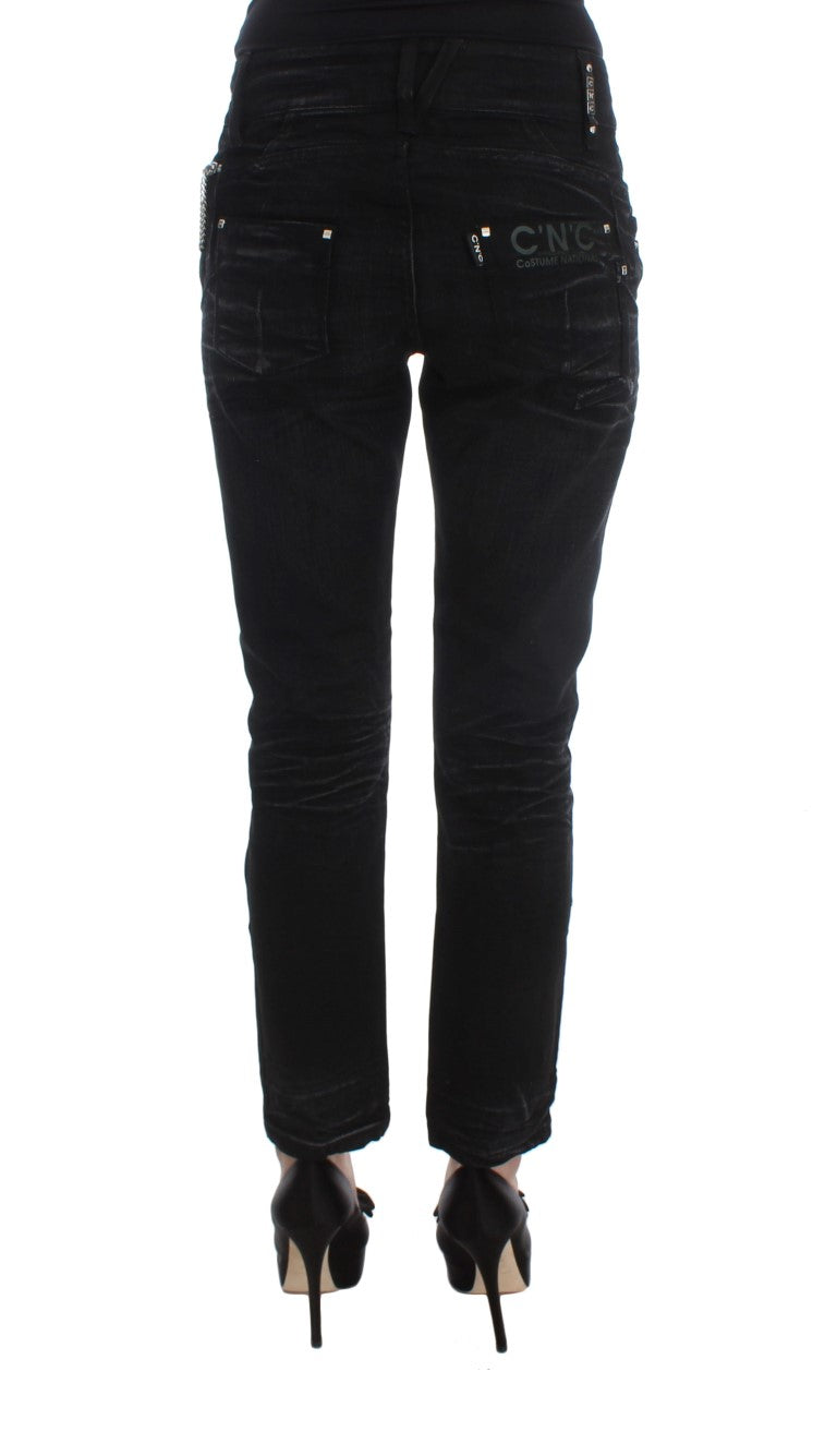 Elegante schwarze Slouchy Fit Jeans für Trendsetter