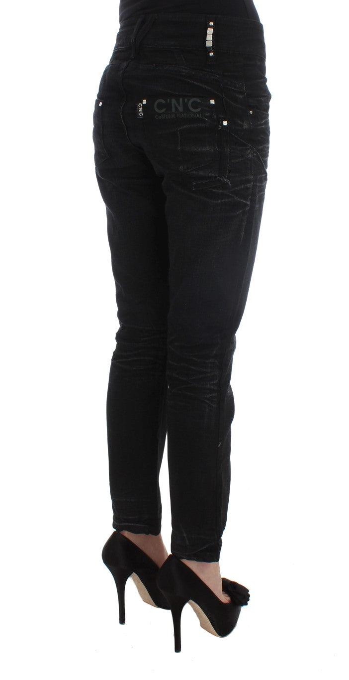 Elegante schwarze Slouchy Fit Jeans für Trendsetter
