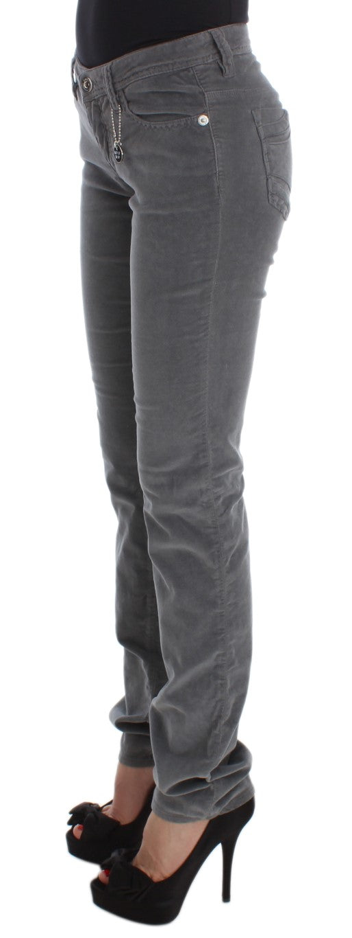 Elegante, superschmale Jeans in Grau
