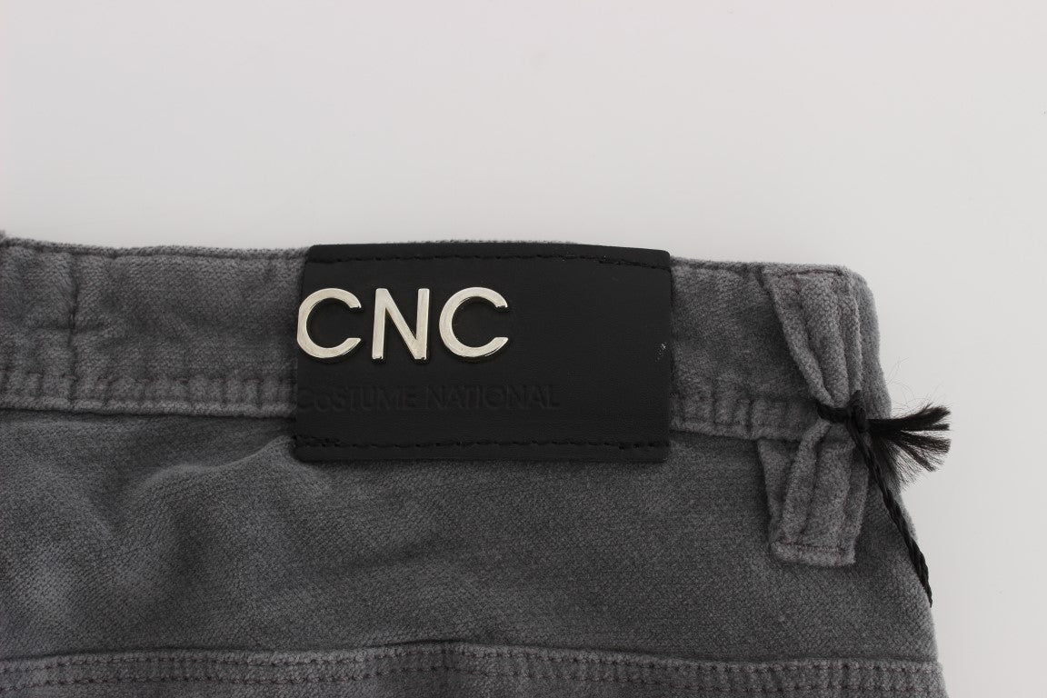 Elegante, superschmale Jeans in Grau