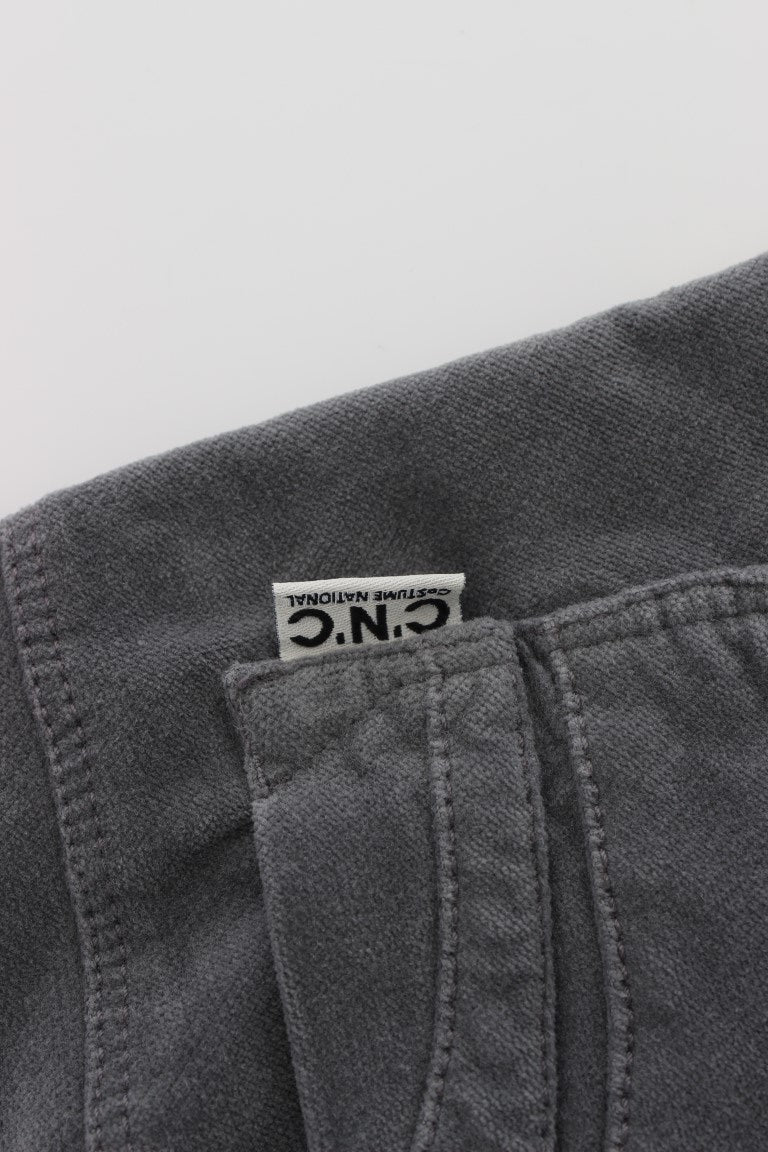 Elegante, superschmale Jeans in Grau