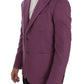 Elegant Purple Cashmere-Silk Blend Blazer