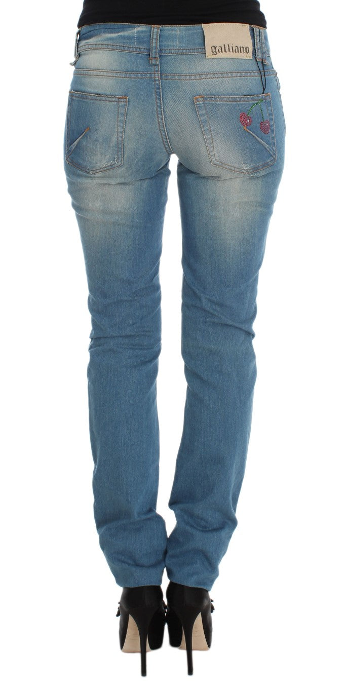 Elegante blaue Slim Fit Designer-Jeans