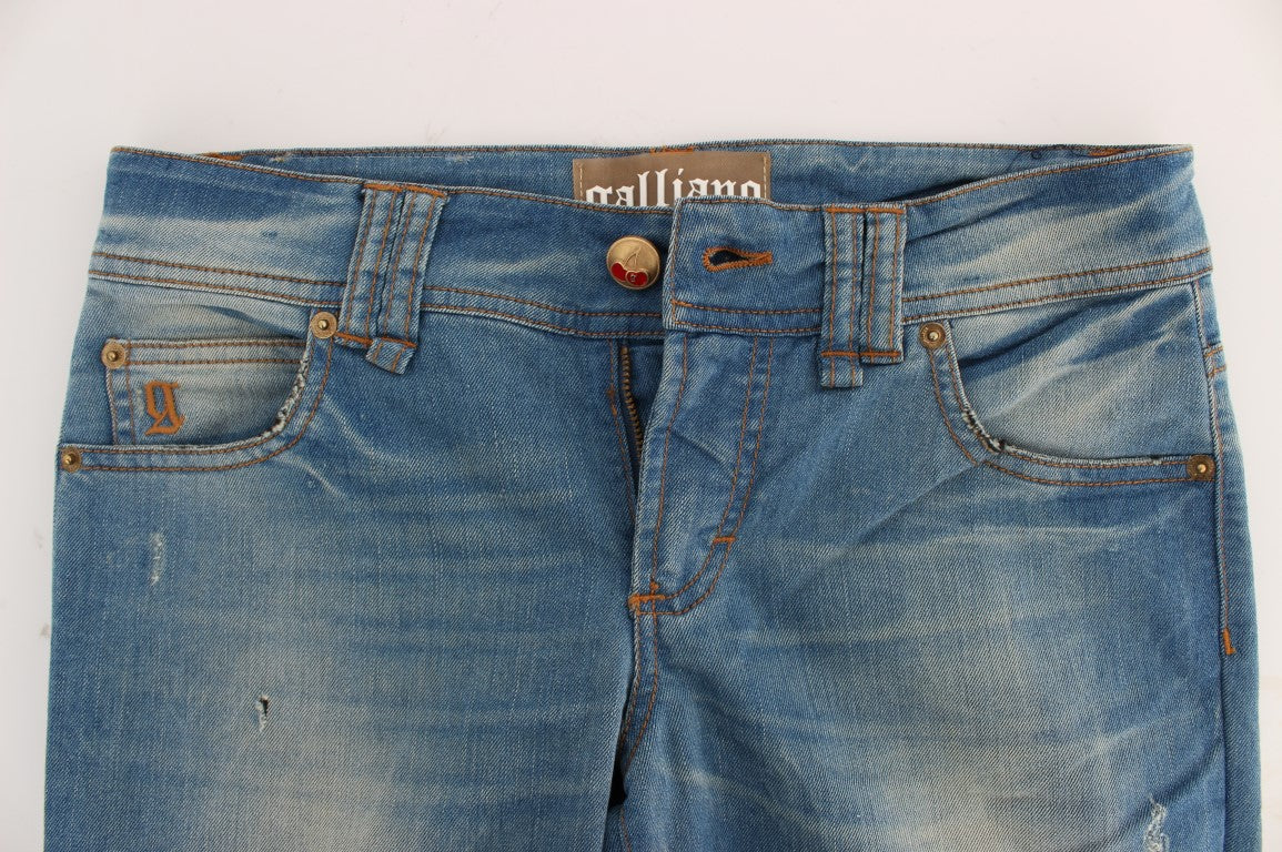 Elegante blaue Slim Fit Designer-Jeans