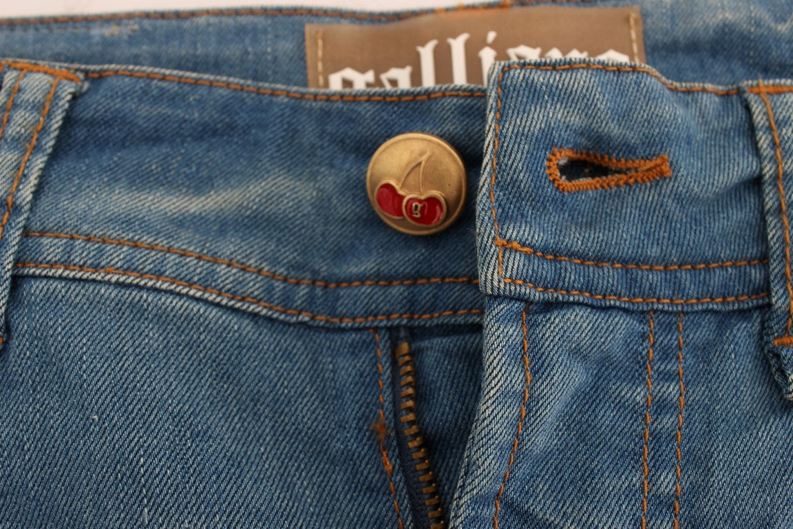 Elegante blaue Slim Fit Designer-Jeans