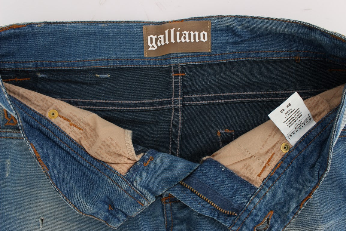 Elegante blaue Slim Fit Designer-Jeans