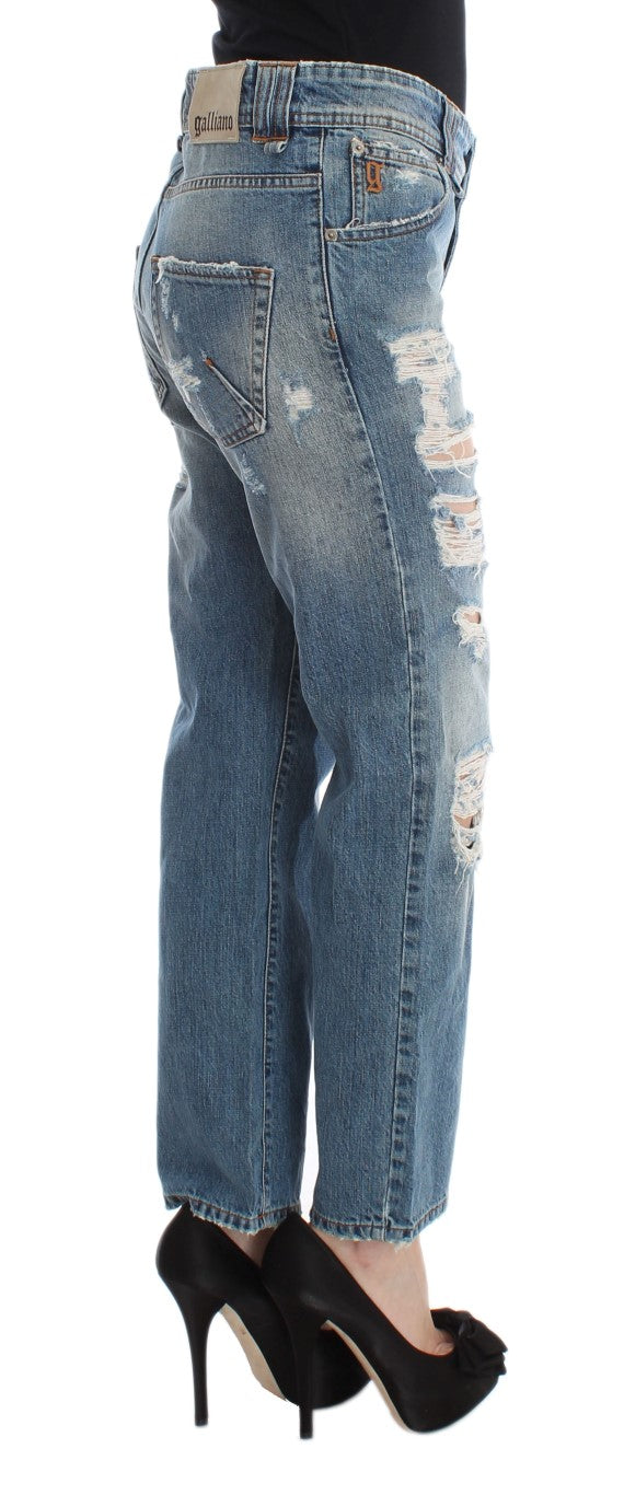 Schicke Boyfriend-Jeans in blauer Waschung
