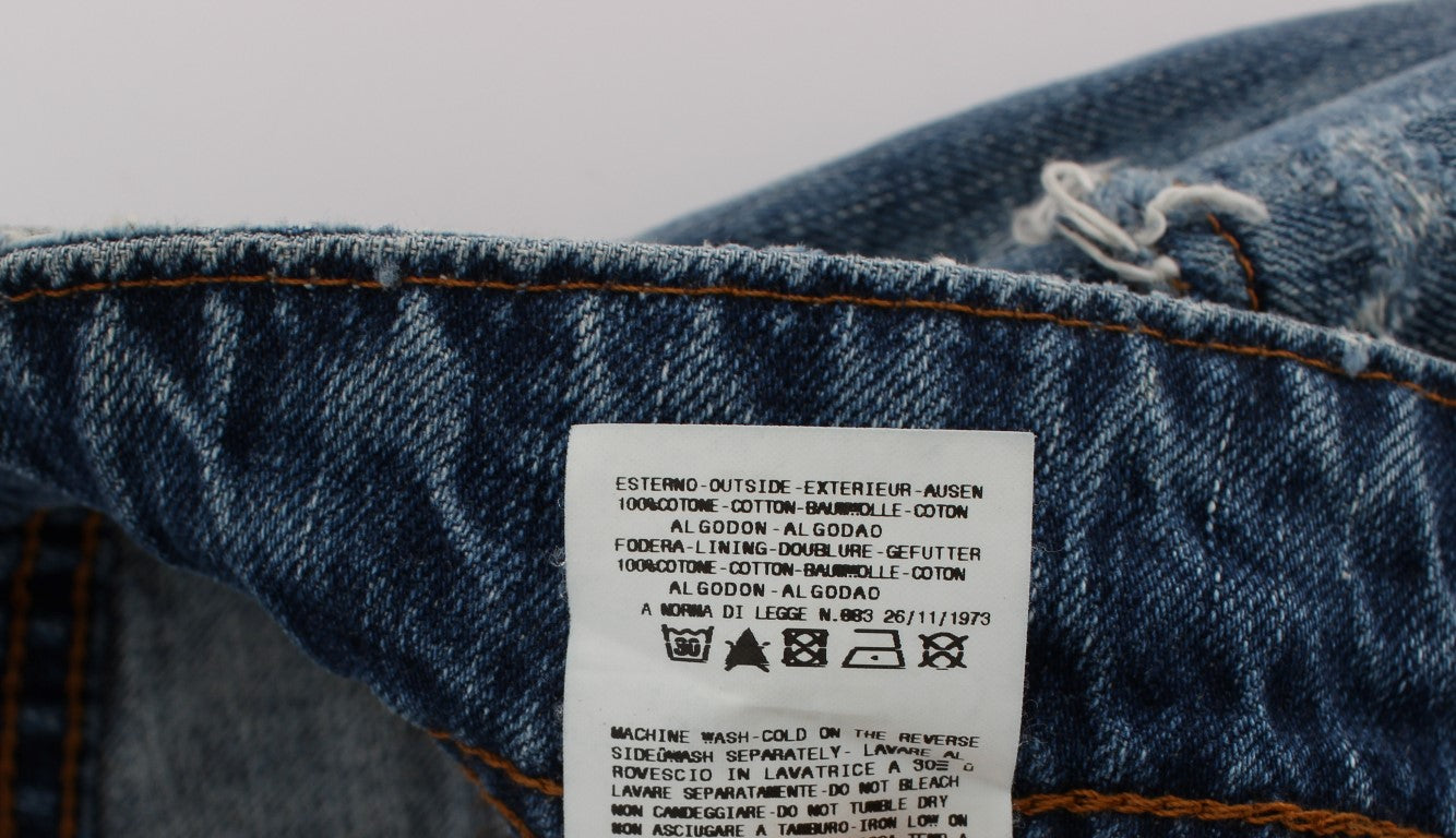 Schicke Boyfriend-Jeans in blauer Waschung