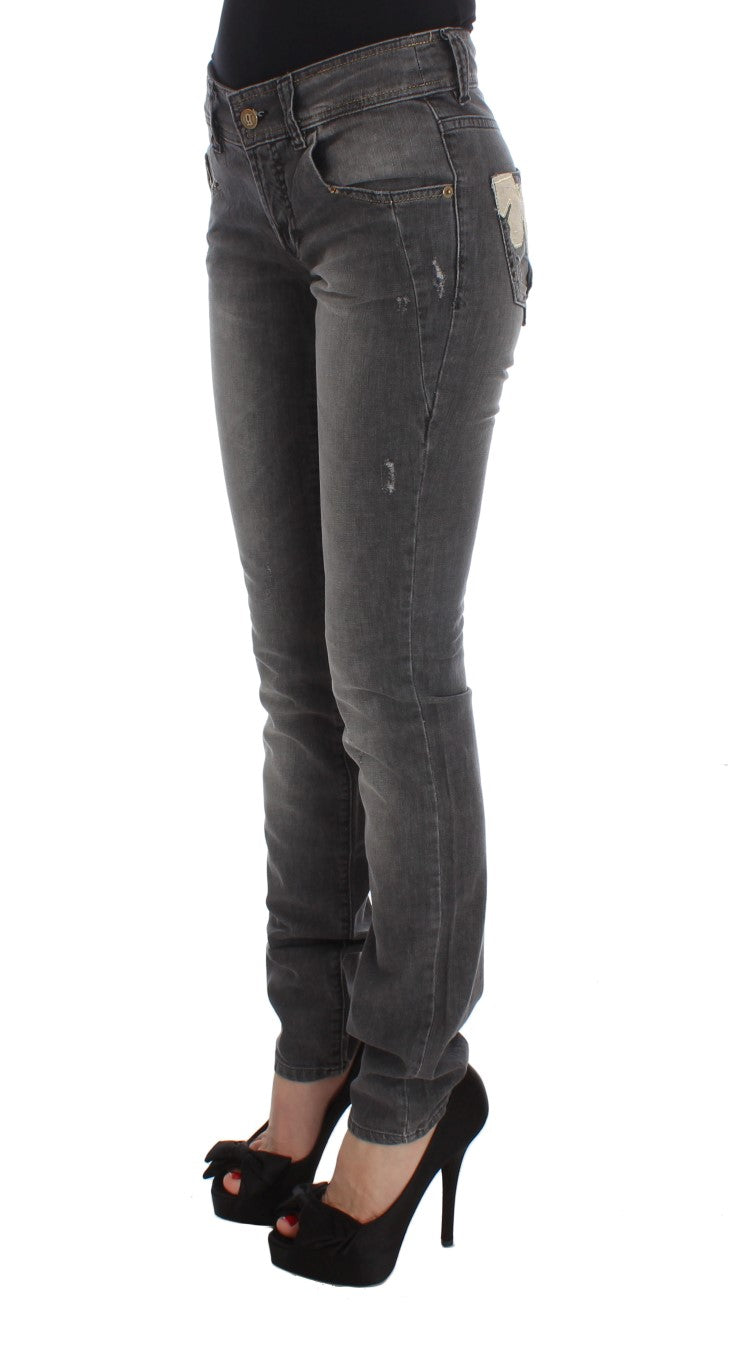 Elegante Slim Fit Jeans in grauer Waschung