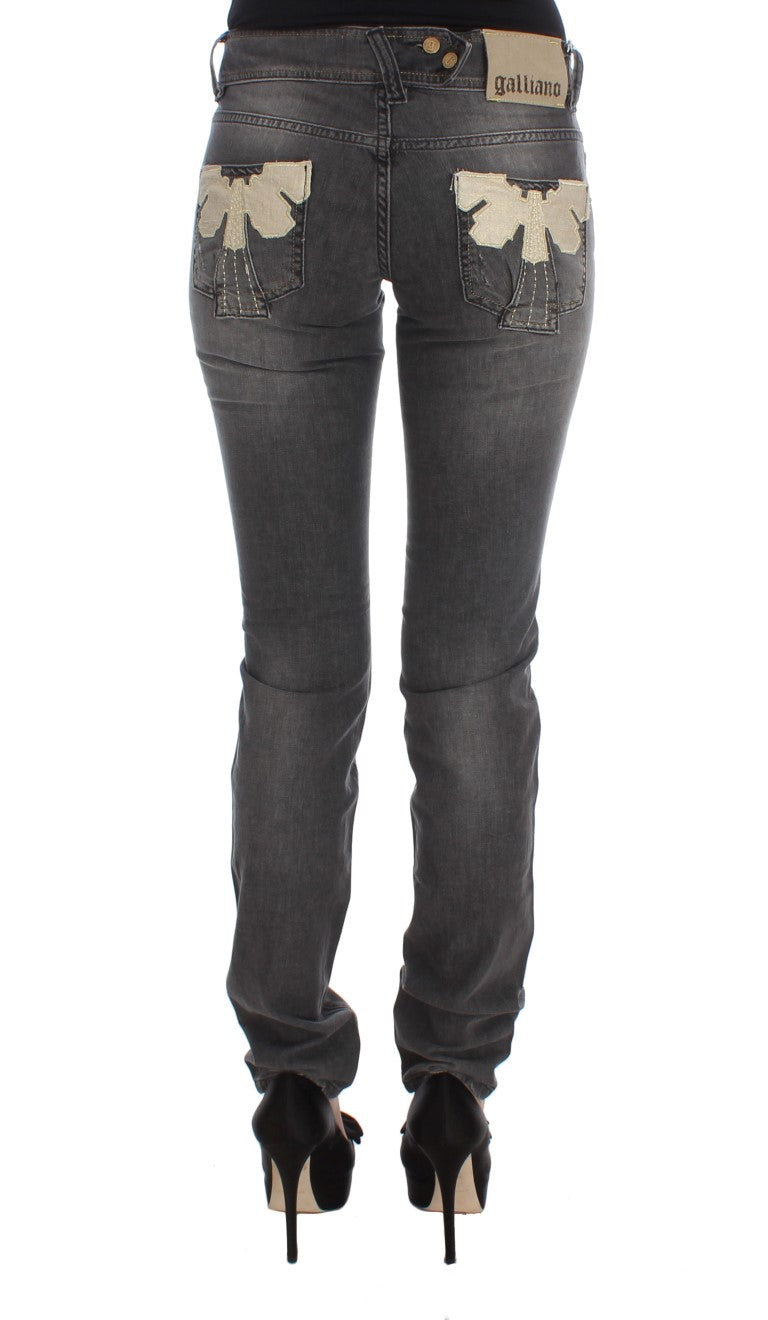 Elegante Slim Fit Jeans in grauer Waschung