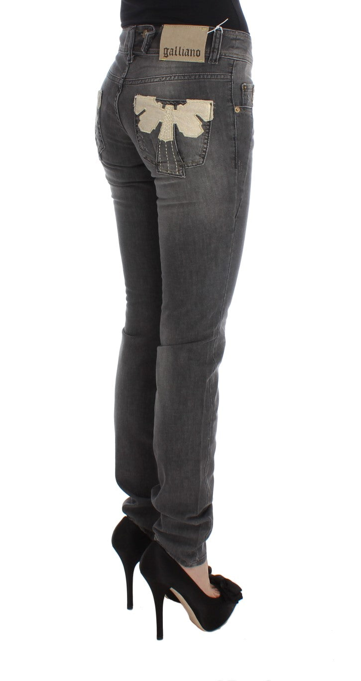 Elegante Slim Fit Jeans in grauer Waschung