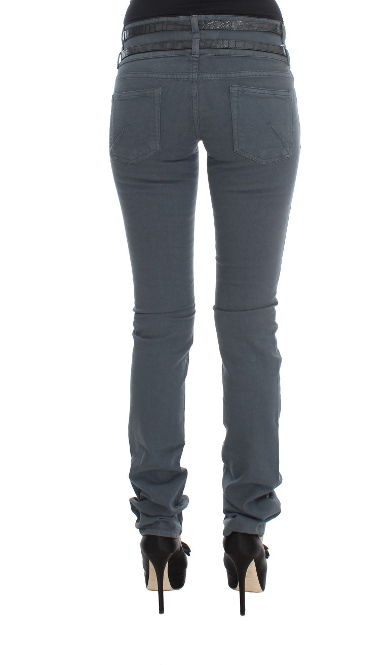 Elegante Slim Fit-Jeans aus Italien in schickem Blau