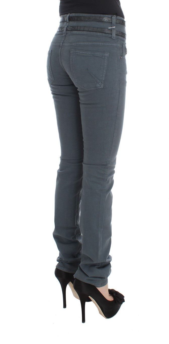 Elegante Slim Fit-Jeans aus Italien in schickem Blau