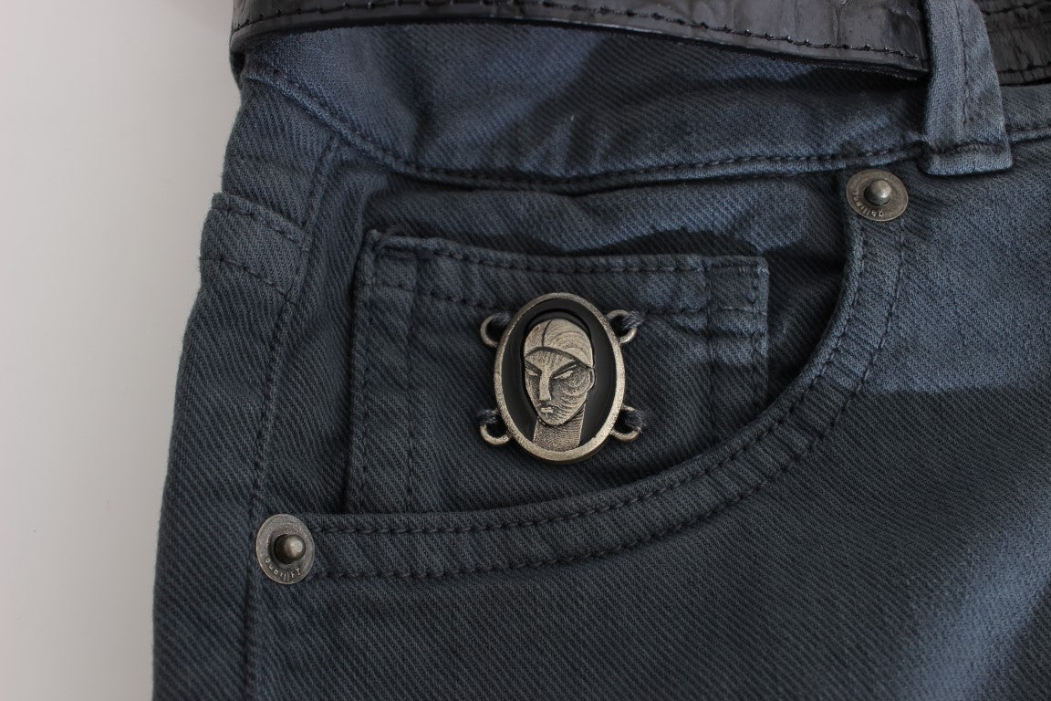 Elegante Slim Fit-Jeans aus Italien in schickem Blau