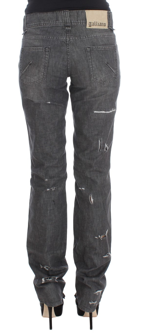 Schicke Straight Fit Jeans in grauer Waschung