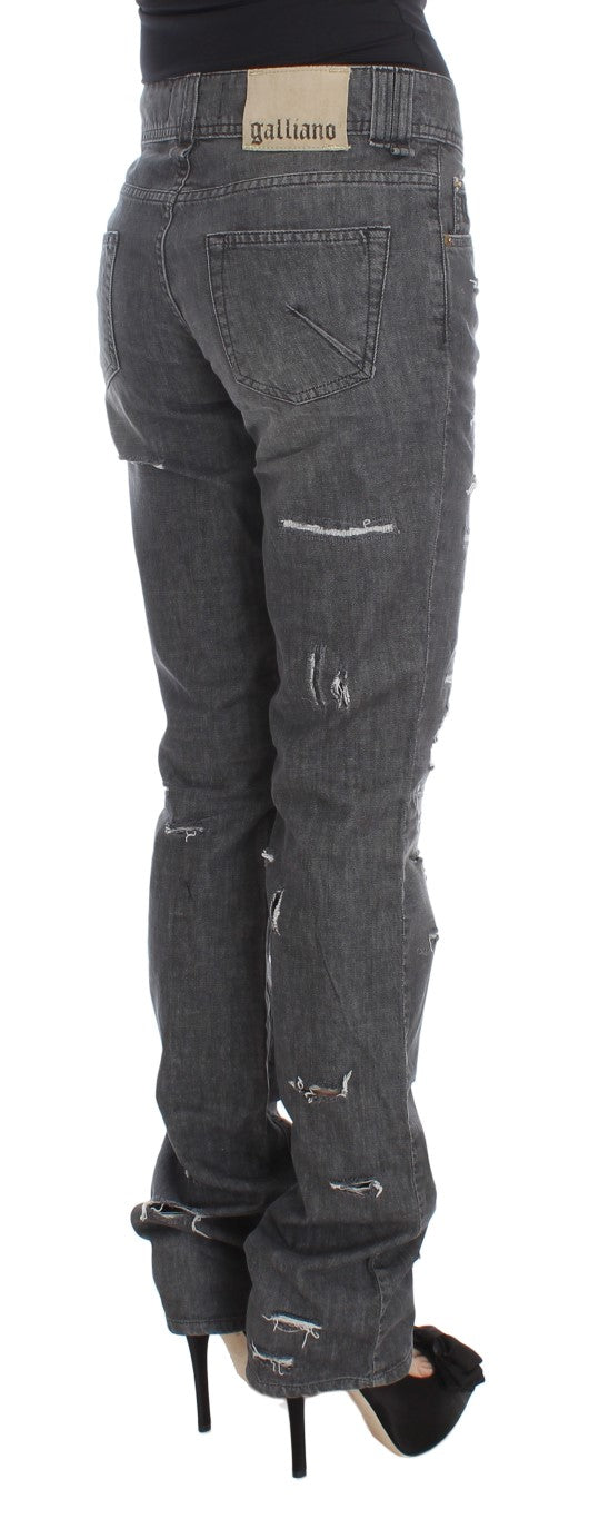 Schicke Straight Fit Jeans in grauer Waschung