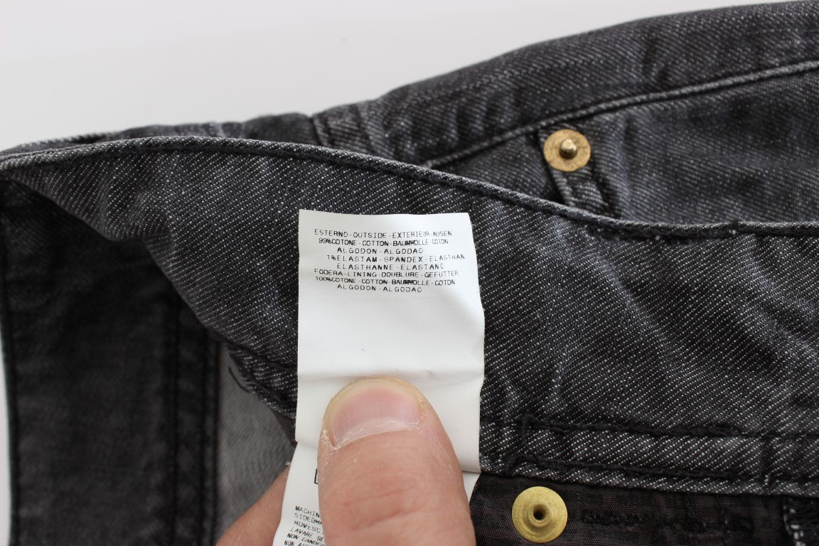Schicke Straight Fit Jeans in grauer Waschung