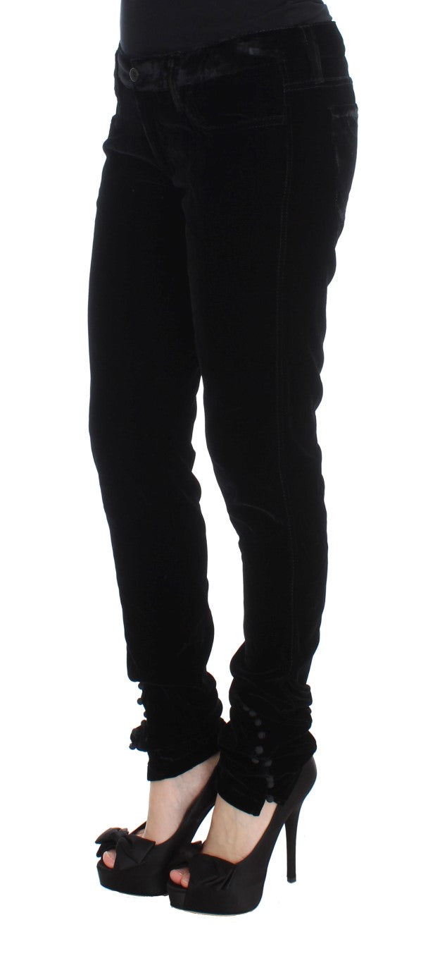 Elegante schwarze Slim Fit Hose