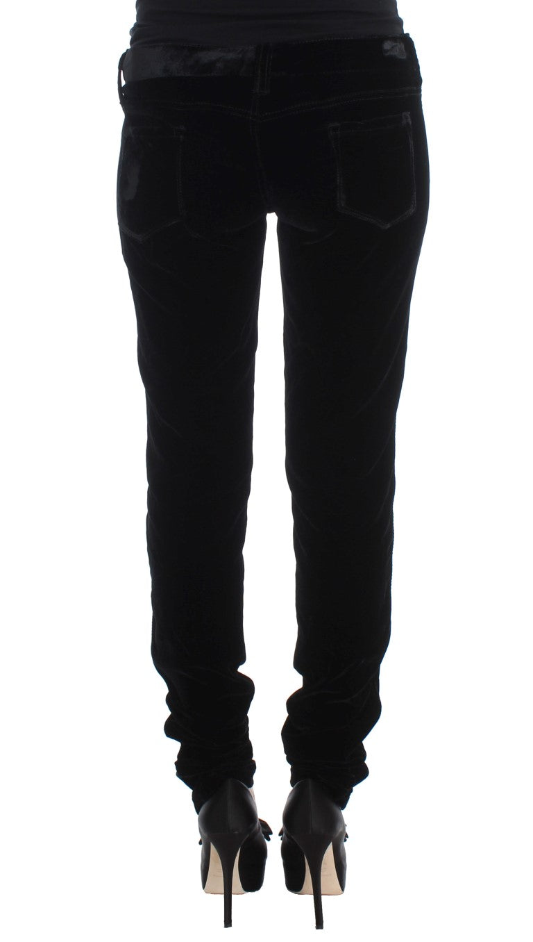 Elegante schwarze Slim Fit Hose
