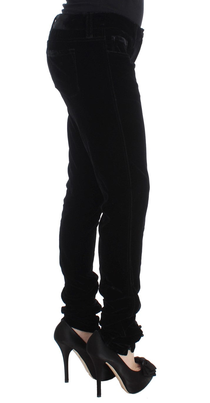 Elegante schwarze Slim Fit Hose