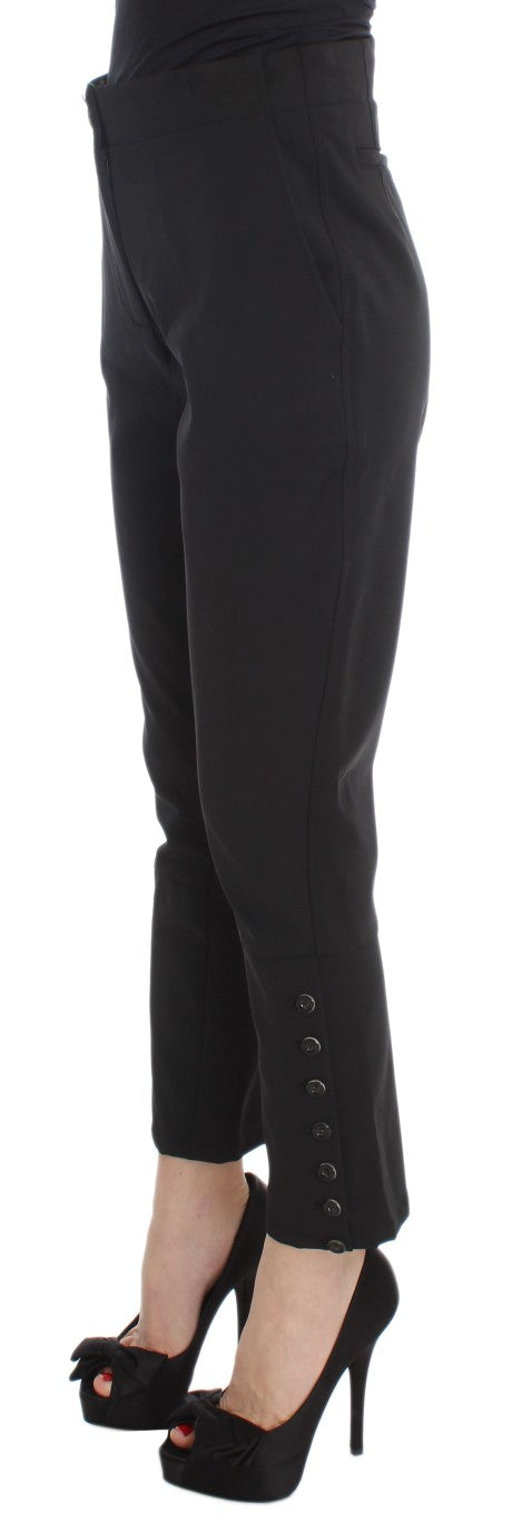 Elegante Cropped Caprihose in Schwarz