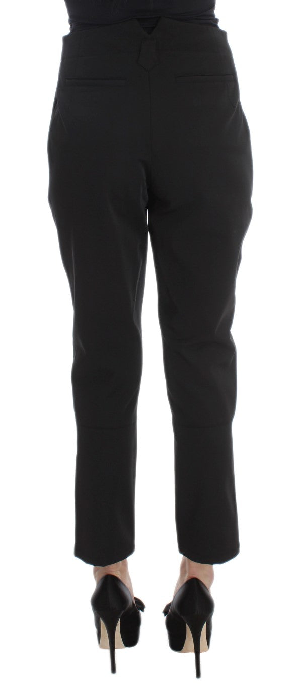 Elegante Cropped Caprihose in Schwarz