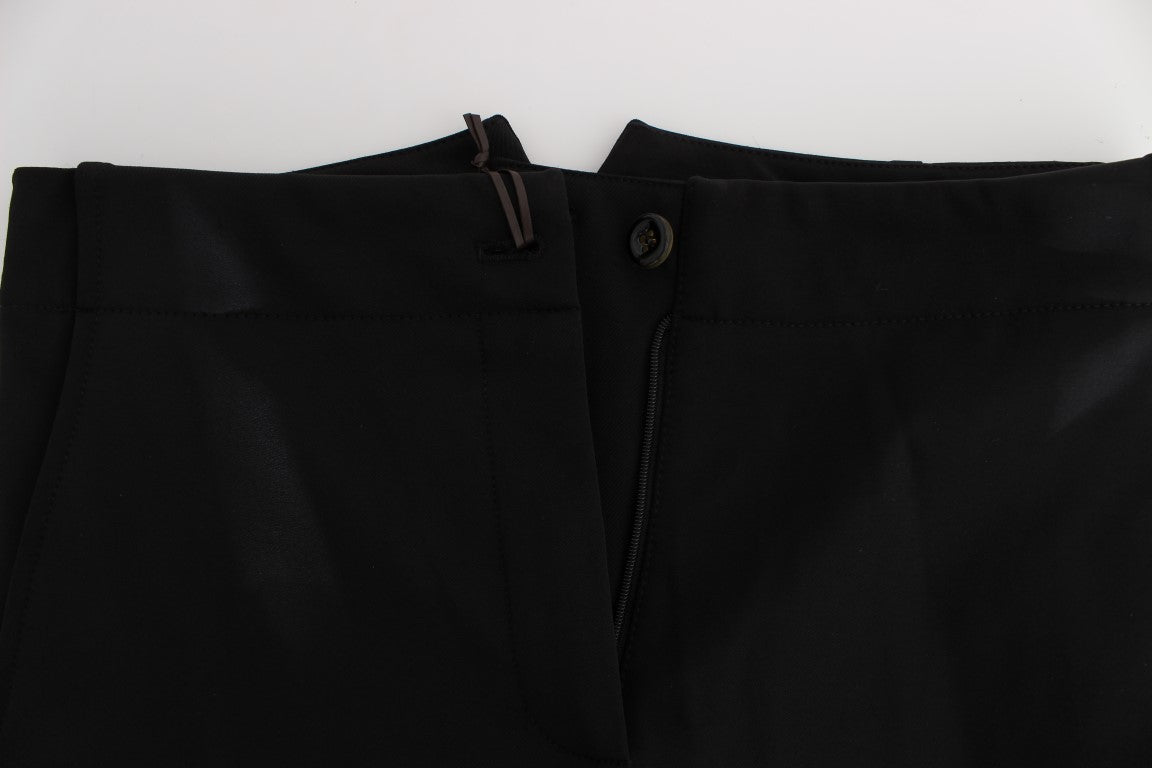 Elegante Cropped Caprihose in Schwarz